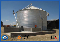 500T 1000T 10000T Vertical Grain Storage Silo , Hot Dip Galvanized Flat Bottom Grain Bins